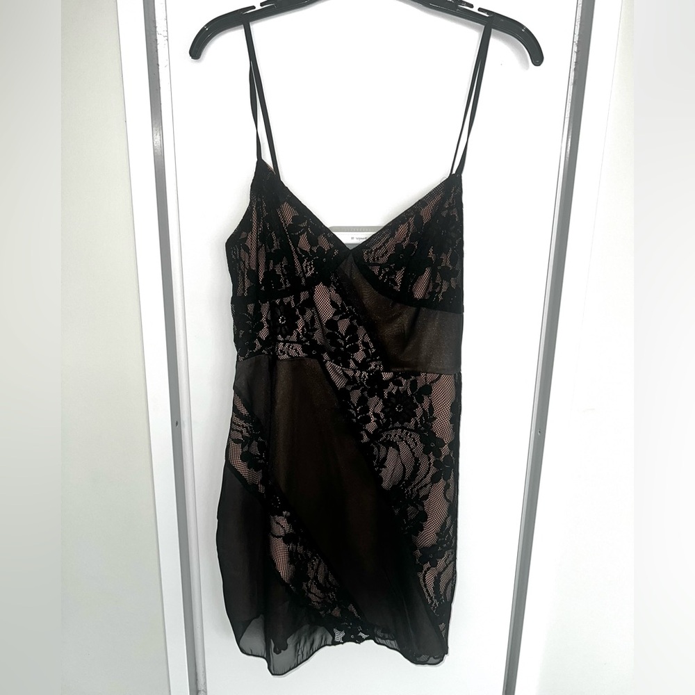 Revolve Superdown Black Lace Mini Dress Brand New